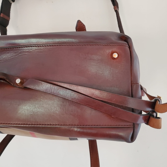 Burberry House Check Marta Dark Tan Diaper Baby Bag Travel & Work Bag - Picture 15 of 15